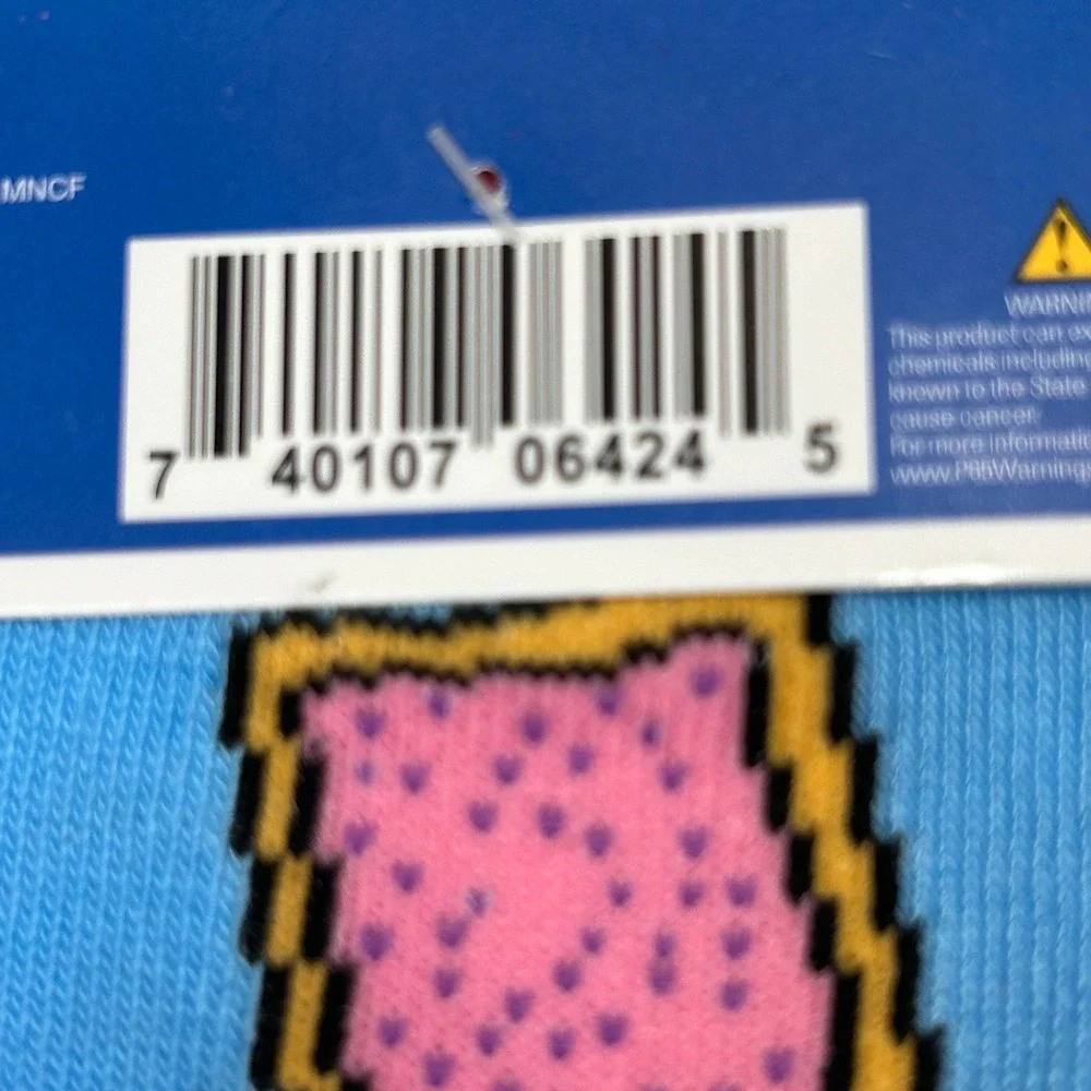 Pop-Tarts Mens Crew Socks Blue Novelty Kellogg's Graphic Print Size‎ 6-12 NWT